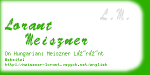 lorant meiszner business card